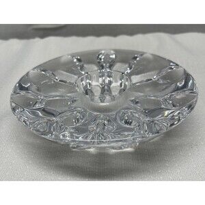 Miller Rogaska Crystal Equinox Votive Candle Holder, 6" Diam 3 lbs Crystal EUC